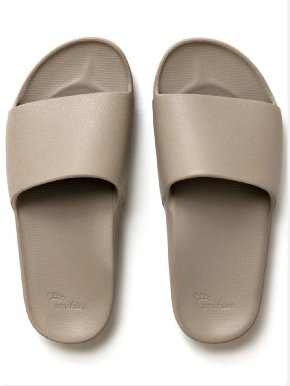 Archie’s | taupe slides arch support women’s 8